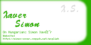 xaver simon business card